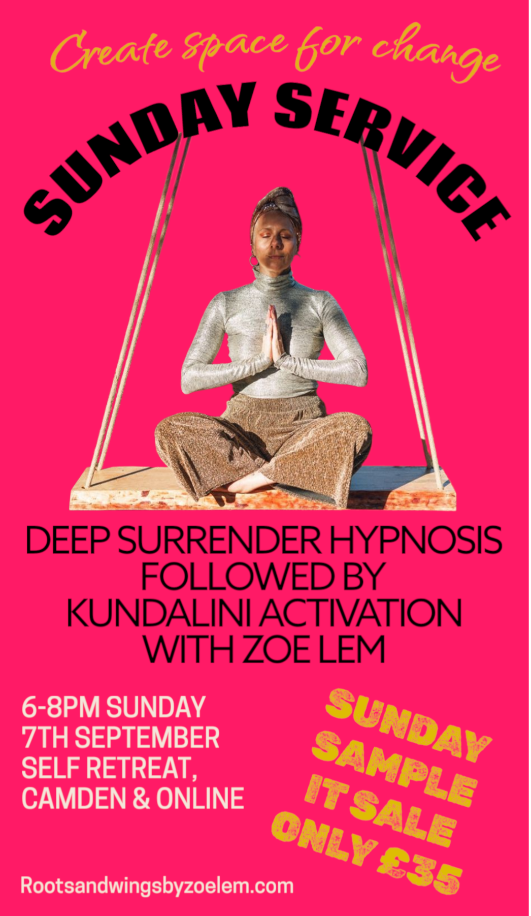 SUNDAY SERVICE - SURRENDER HYPNOSIS AND KUNDALINI ACTIVATION